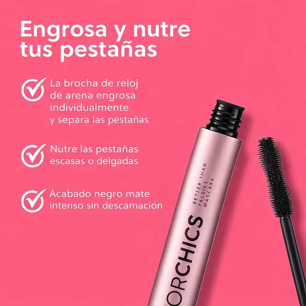 FORCHICS: Máscara alargadora para unas pestañas más densas y sanas (1 + 1 GRATIS)