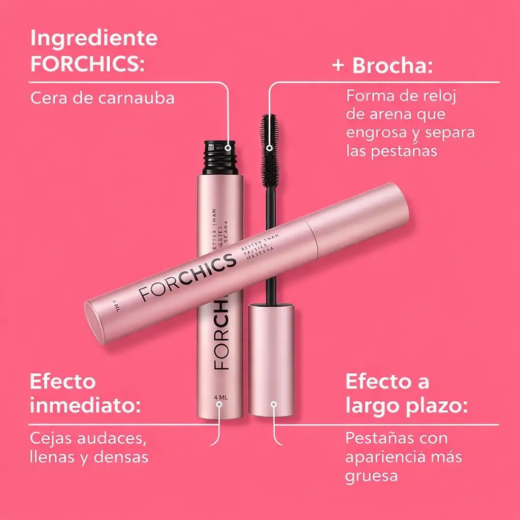 FORCHICS: Máscara alargadora para unas pestañas más densas y sanas (1 + 1 GRATIS)