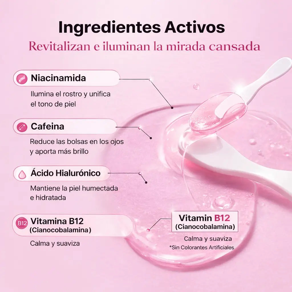 COSRX: Parches de hidrogel con péptidos y colágeno.  Reducen la hinchazón e hidratan las bolsas debajo de los ojos