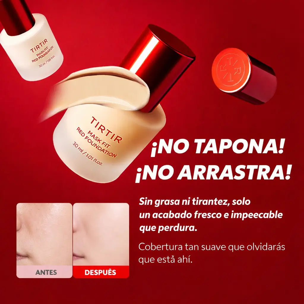TIRTIR Base y Corrector Mask Fit Red: Luce una piel más suave y uniforme
