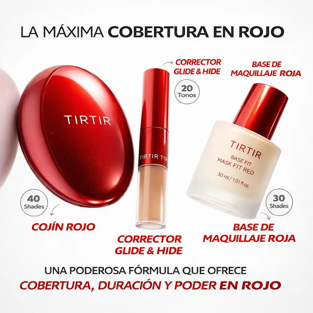 TIRTIR Base y Corrector Mask Fit Red: Luce una piel más suave y uniforme