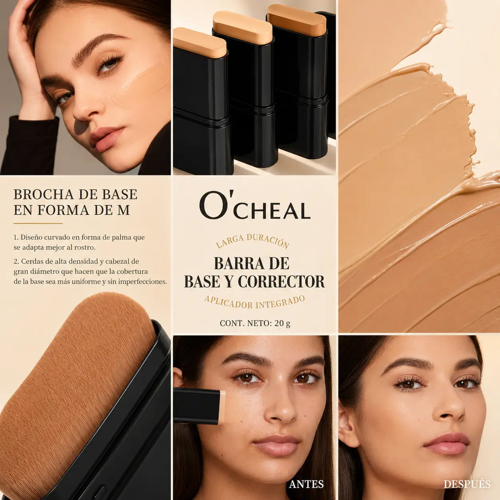 O'CHEAL: Barra de base corrector luminosa 2 en 1