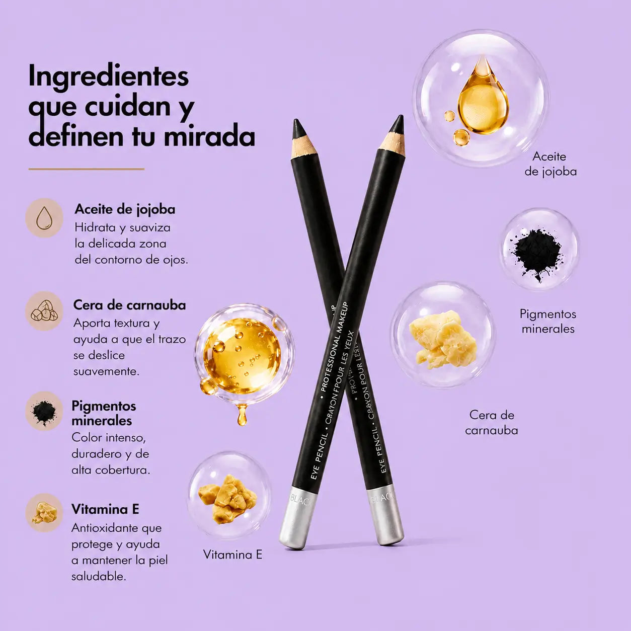 Set x2 Lápiz delineador de ojos ultra pigmentado y resistente al agua