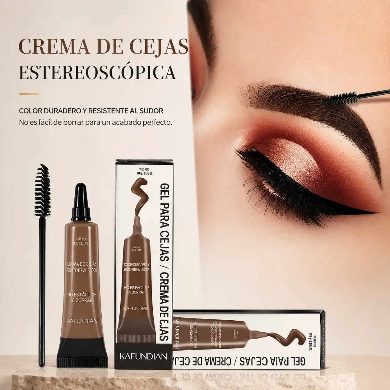 Set x2 Gel Profesional para Cejas a Prueba de Agua con Color