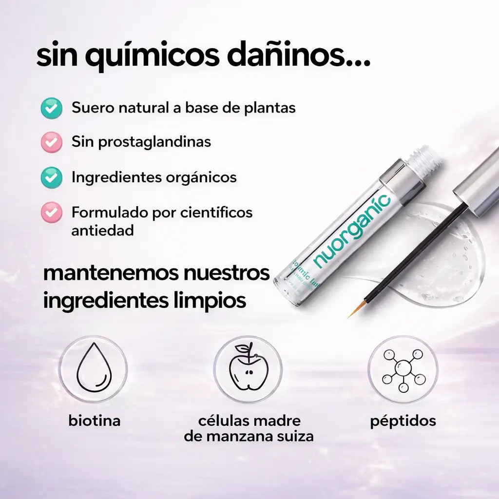 NUORGANIC Eyelash Serum: Pestañas más gruesas y largas