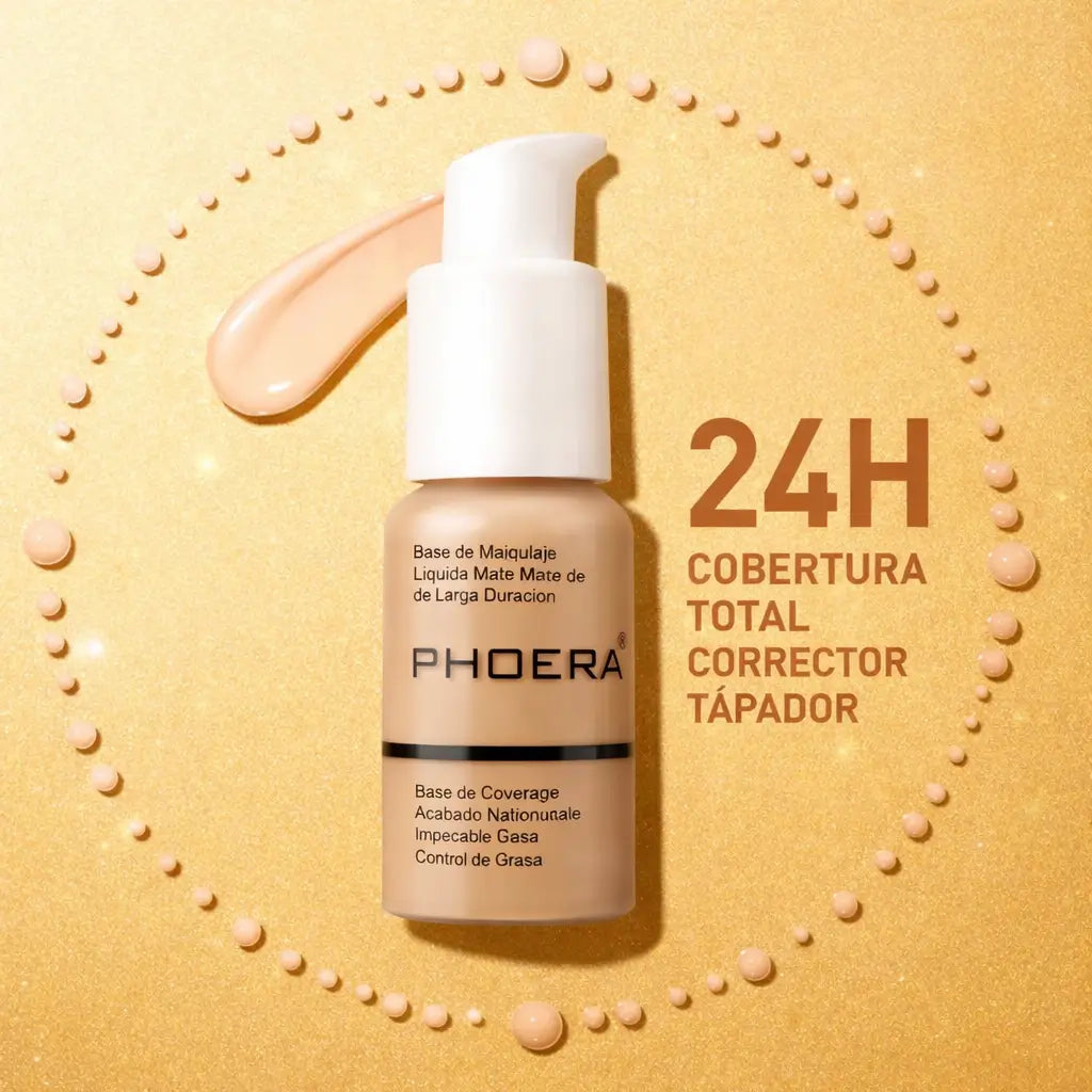 Base de Maquillaje JulyStar: Alta cobertura, cutis impecable, corrector de ojos y aprueba de agua