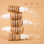 Base de Maquillaje JulyStar: Alta cobertura, cutis impecable, corrector de ojos y aprueba de agua