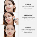 Set x2 ELROEL BLANC Cover Cream Stick V con brocha: Base de maquillaje en barra coreana con colágeno