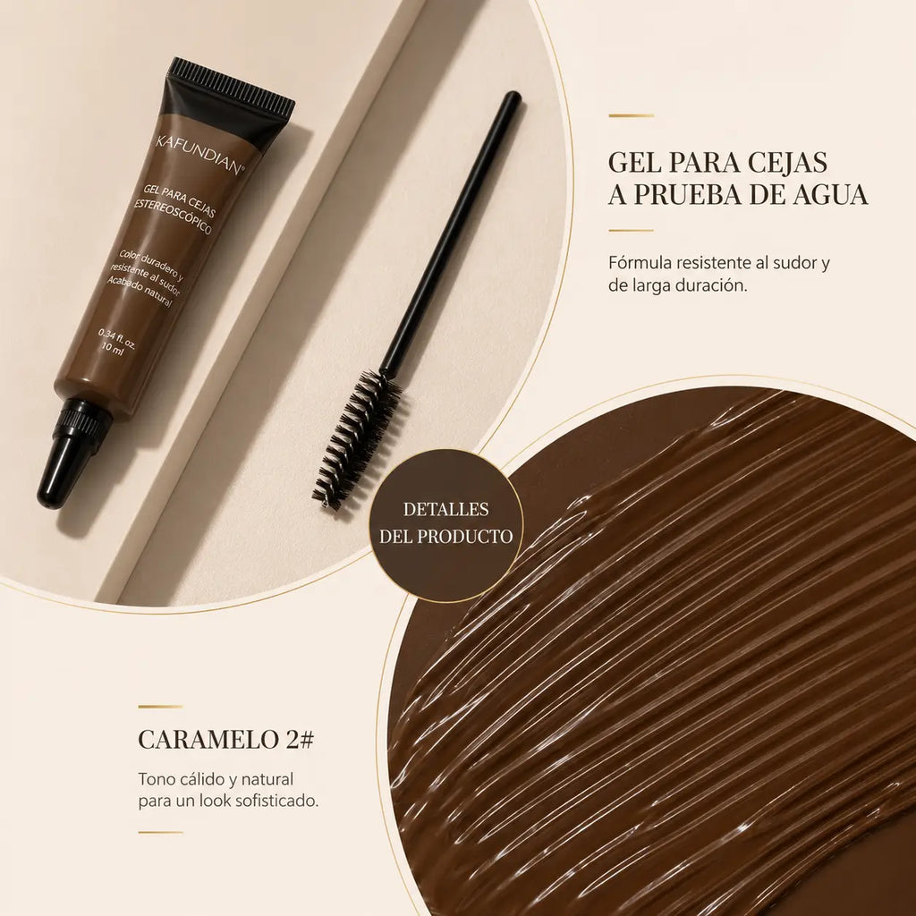 Set x2 Gel Profesional para Cejas a Prueba de Agua con Color