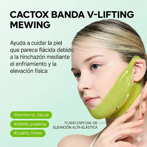 Dr.Melaxin Mascarilla de Papada CactoX V-Lifting: reduce la hinchazón y cierra los poros
