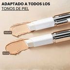 Set x2 ELROEL BLANC Cover Cream Stick V con brocha: Base de maquillaje en barra coreana con colágeno