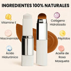 Set x2 ELROEL BLANC Cover Cream Stick V con brocha: Base de maquillaje en barra coreana con colágeno