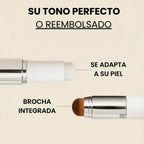 Set x2 ELROEL BLANC Cover Cream Stick V con brocha: Base de maquillaje en barra coreana con colágeno
