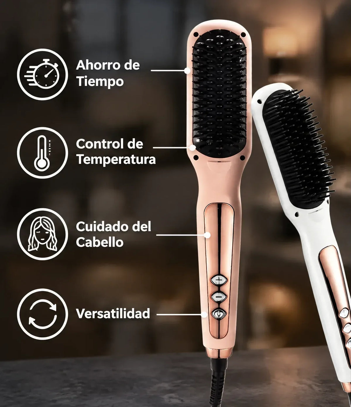 Cepillo de Peinado: Alisa, Riza y Da Volumen sin Dañar el Cabello
